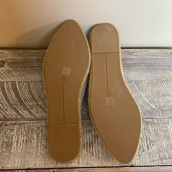 Nwob-42 Gold Bermuda Fog Grey Kid Suede Leather Espadrille Loafer Slides - Picture 8 of 10